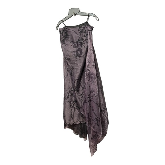 Lafayette 148 New York Strapless Draped Purple Silk Blend Floral Chiffon Dress 6 - Picture 3 of 9